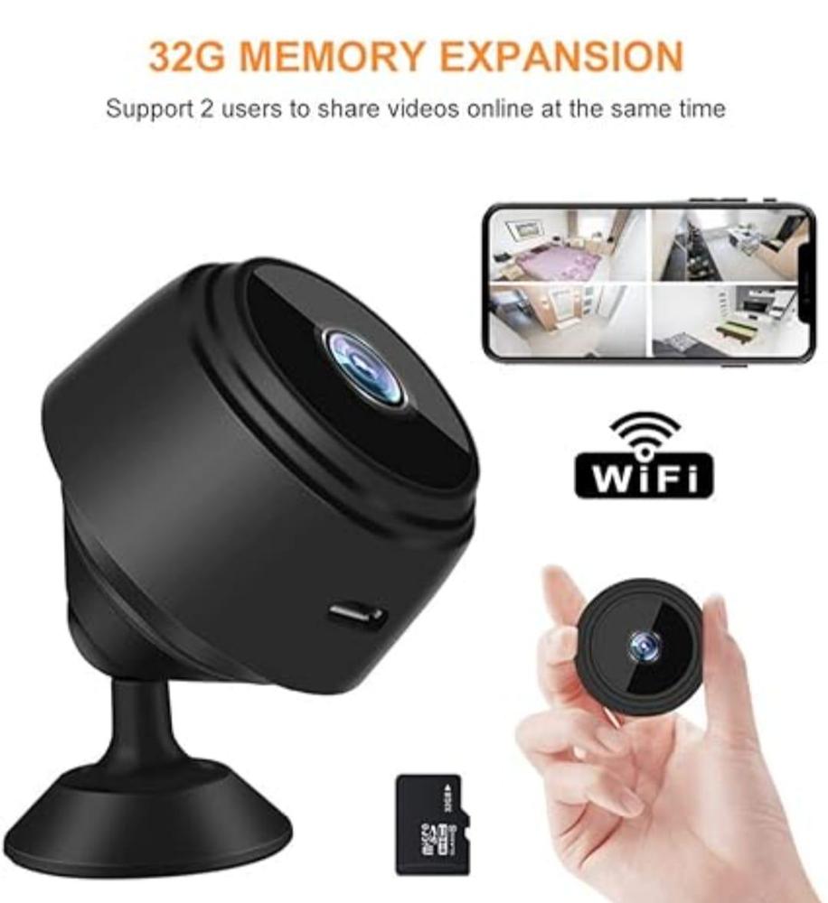 A9 Mini WiFi Camera – HD Wireless Spy Cam | Portable Security Camera with Night Vision & Motion Detection