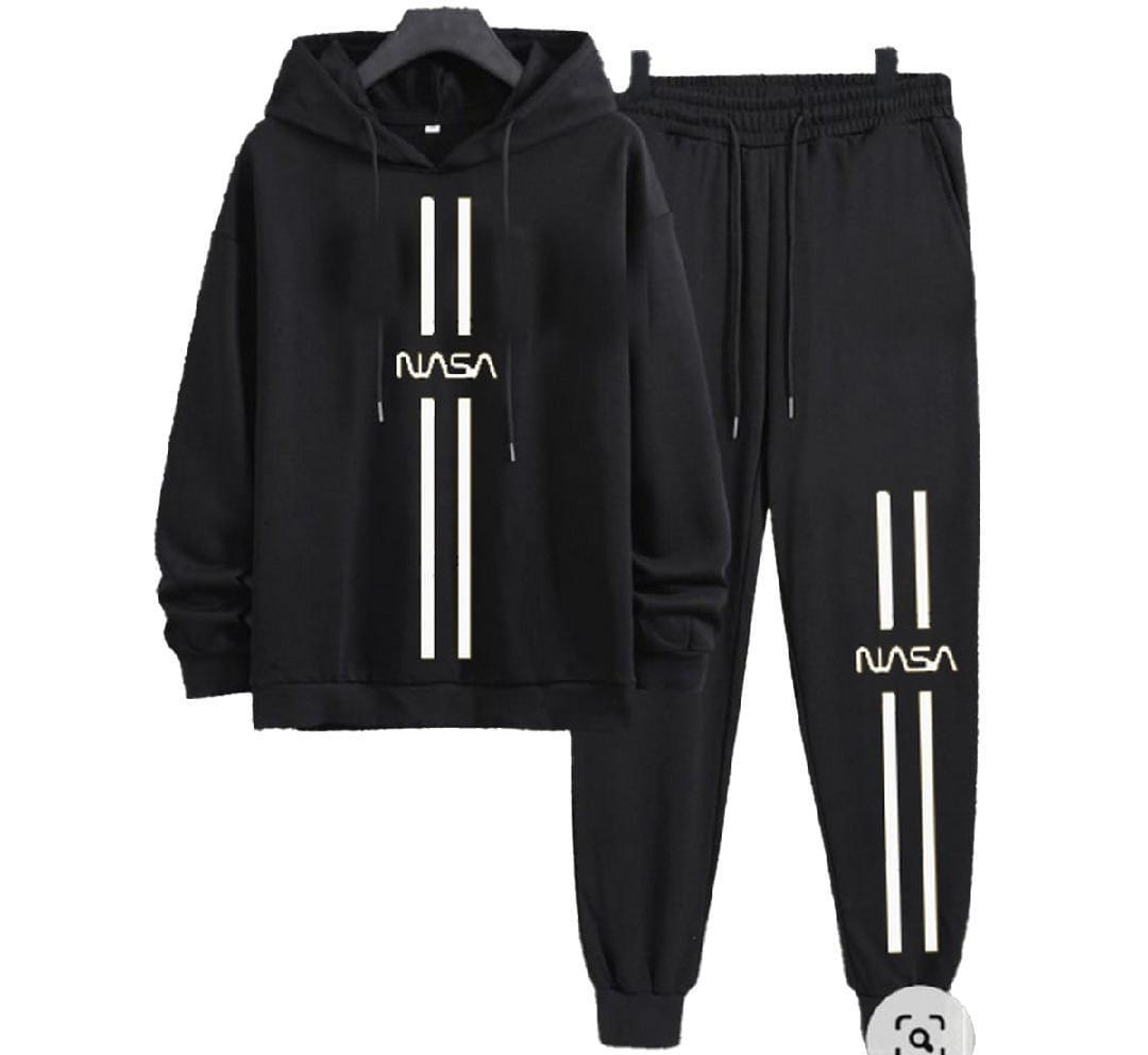 2 Pcs Unisex Dri Fit Printed Sweatshirt Track Suit